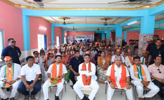 Tripura CM Dr Manik Saha listens to PM